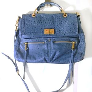 Rebecca Minkoff  Lyric Blue Ostrich Satchel